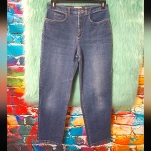 Talbots Petites Stretch Blue Denim Straight Leg Jeans Size 10